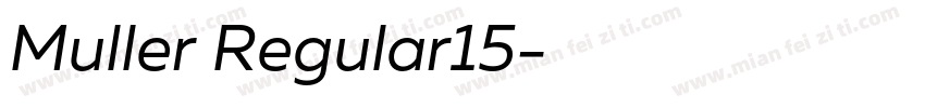 Muller Regular15字体转换